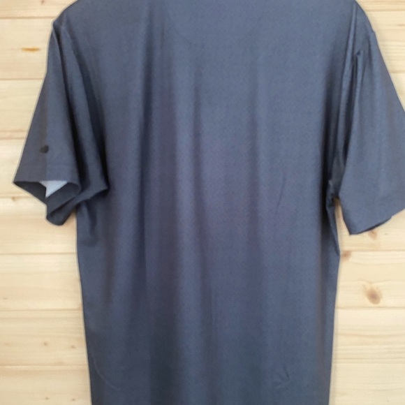 Men's Small GRAND SLAM 360 Motion Flow Dark Gray & Blue Pattern Performance Polo - Picture 4 of 7